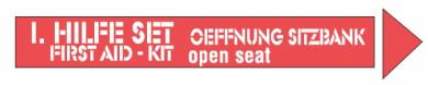 Hinweißschild " Hilfe-Set" für Seitendeckel 