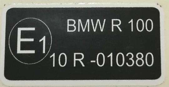 Aufkleber R 100 