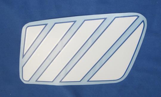 Tankdekor weiß/blau rechts 